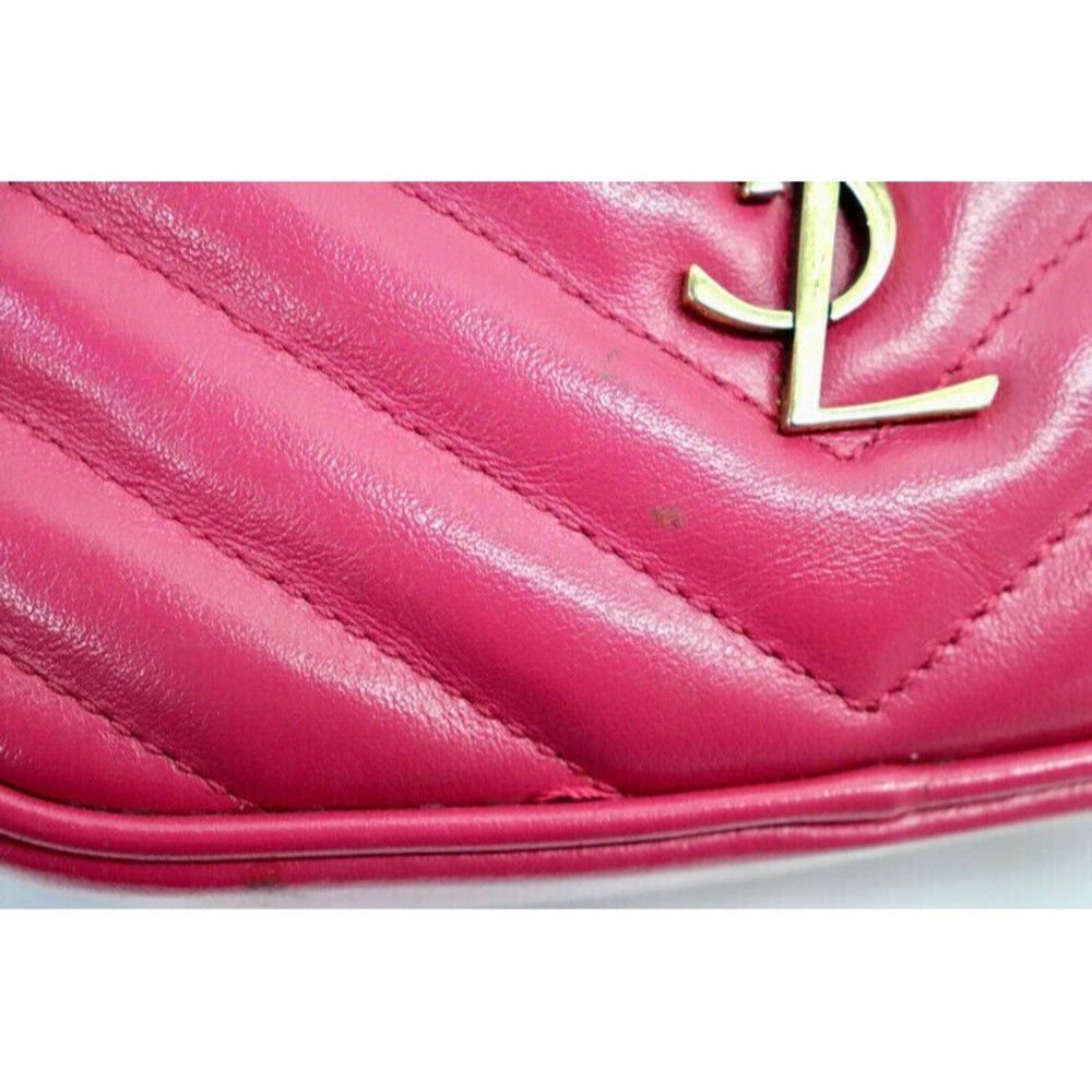SAINT LAURENT - Lou Pink Leather Belt Bag Fanny Pack - Picture 10 of 11